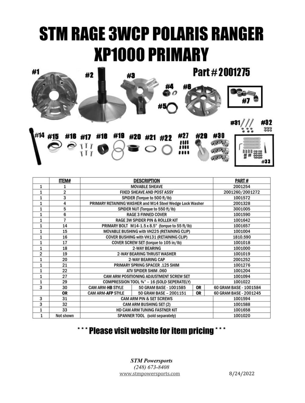 STM Primary and Secondary Clutches for (2024-25) Polaris Xpedition