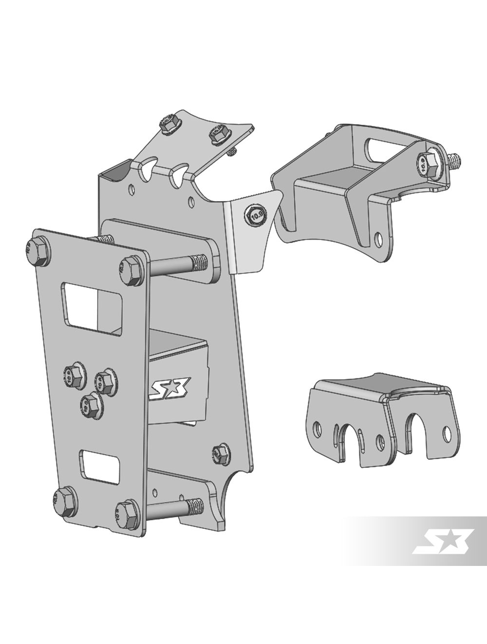 S3 Power Sports Can-Am Maverick X3 Front Gusset Kit, S3117