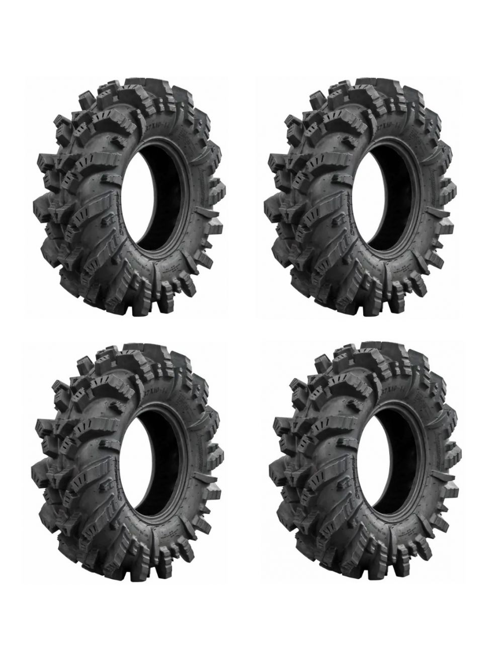 Set of (4) SuperATV 26.5x10x14 Intimidator Tires