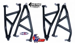 L&W Fab High Clearance Arched Control Arms (Black) | Honda Talon X Model