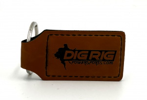 Dig Rig Leather Key Chain Tag